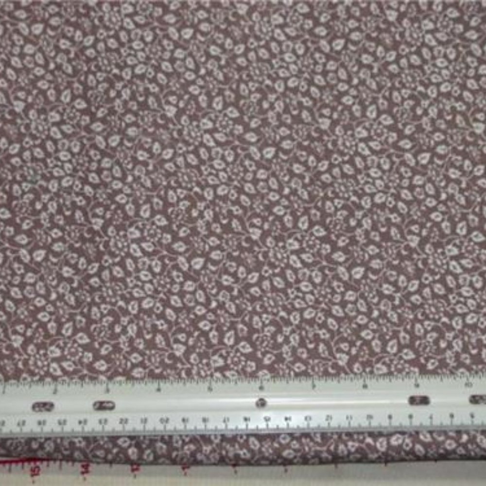 WHITE on TAN Cotton Polyester Duck Woven Fabric 45" wide  x 3 yards
